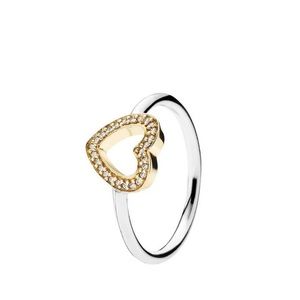 Retired Pandora 14K Gold Heart Ring